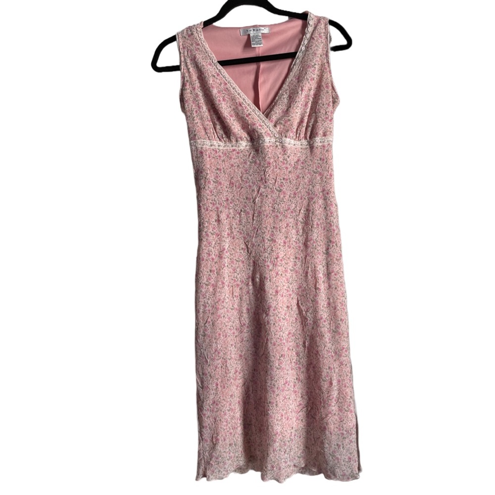 La Belle Pink Floral Vintage Dress S